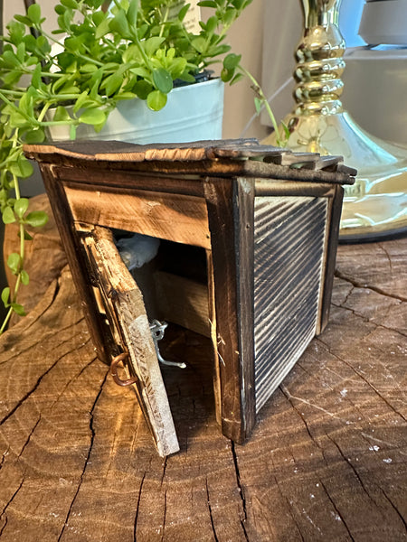 LB - Inside Mini Rustic Outhouse