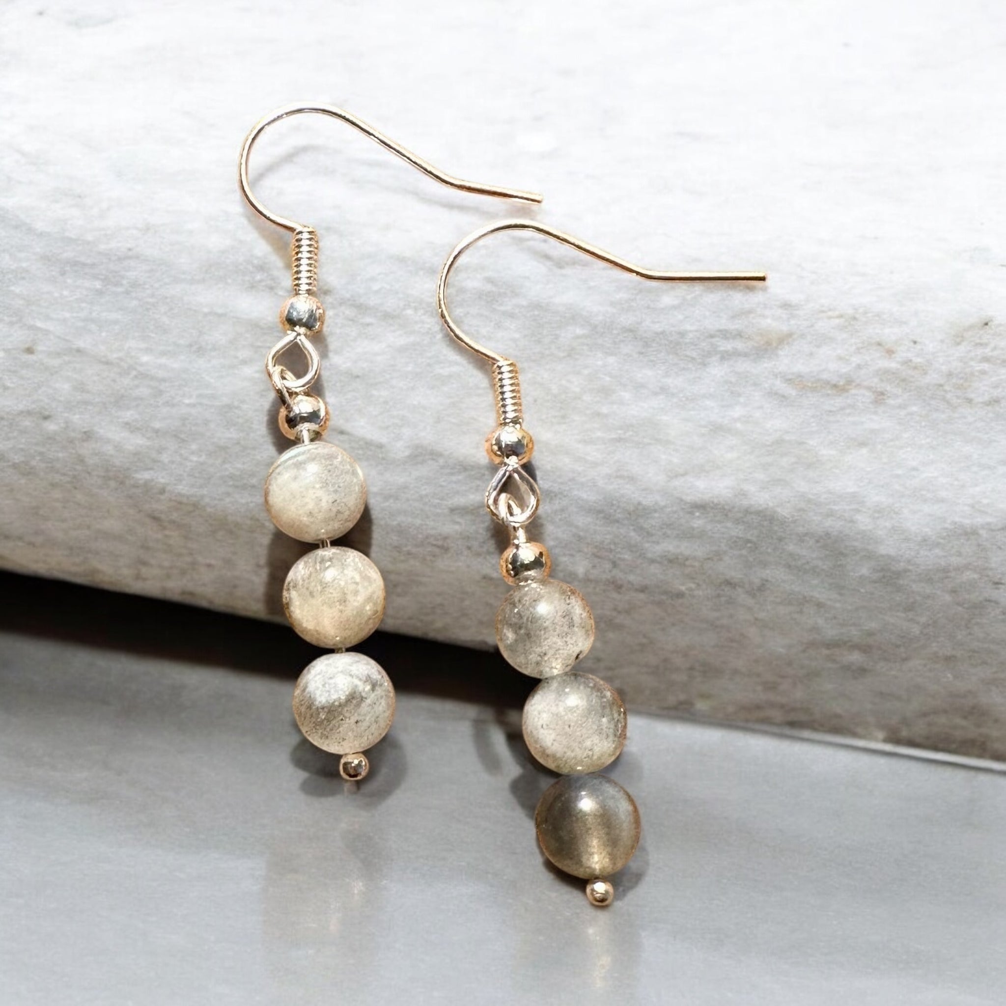 My Two Daughters Jewelry - Labradorite Earrings 3-6mm Beads