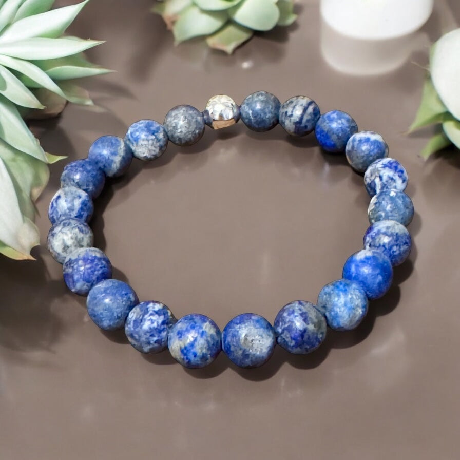 My Two Daughters Jewelry - Lapis 8mm Bracelet