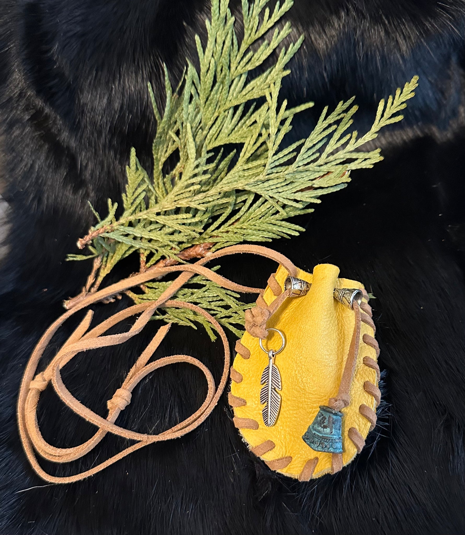 My Two Daughters Jewelry - Medicine Bag with Silver and Turquoise decoration