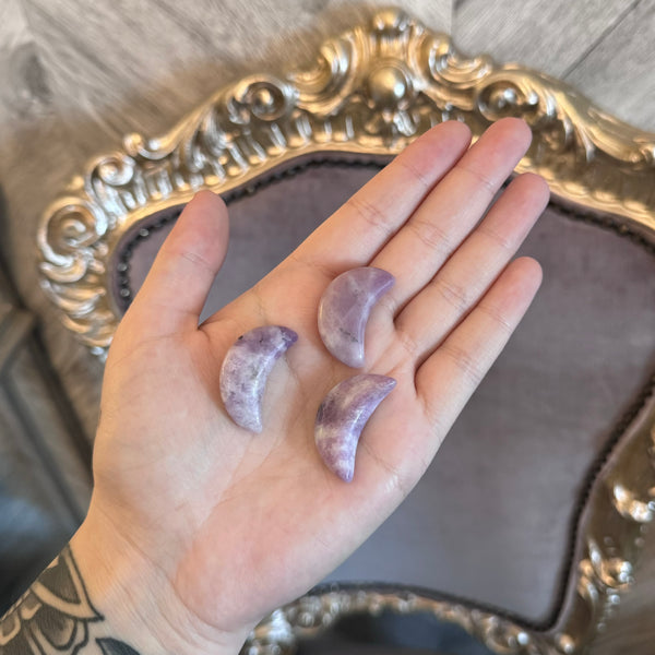 Kelowna Crystal Cave - Mini Crystal Moons Lepidolite