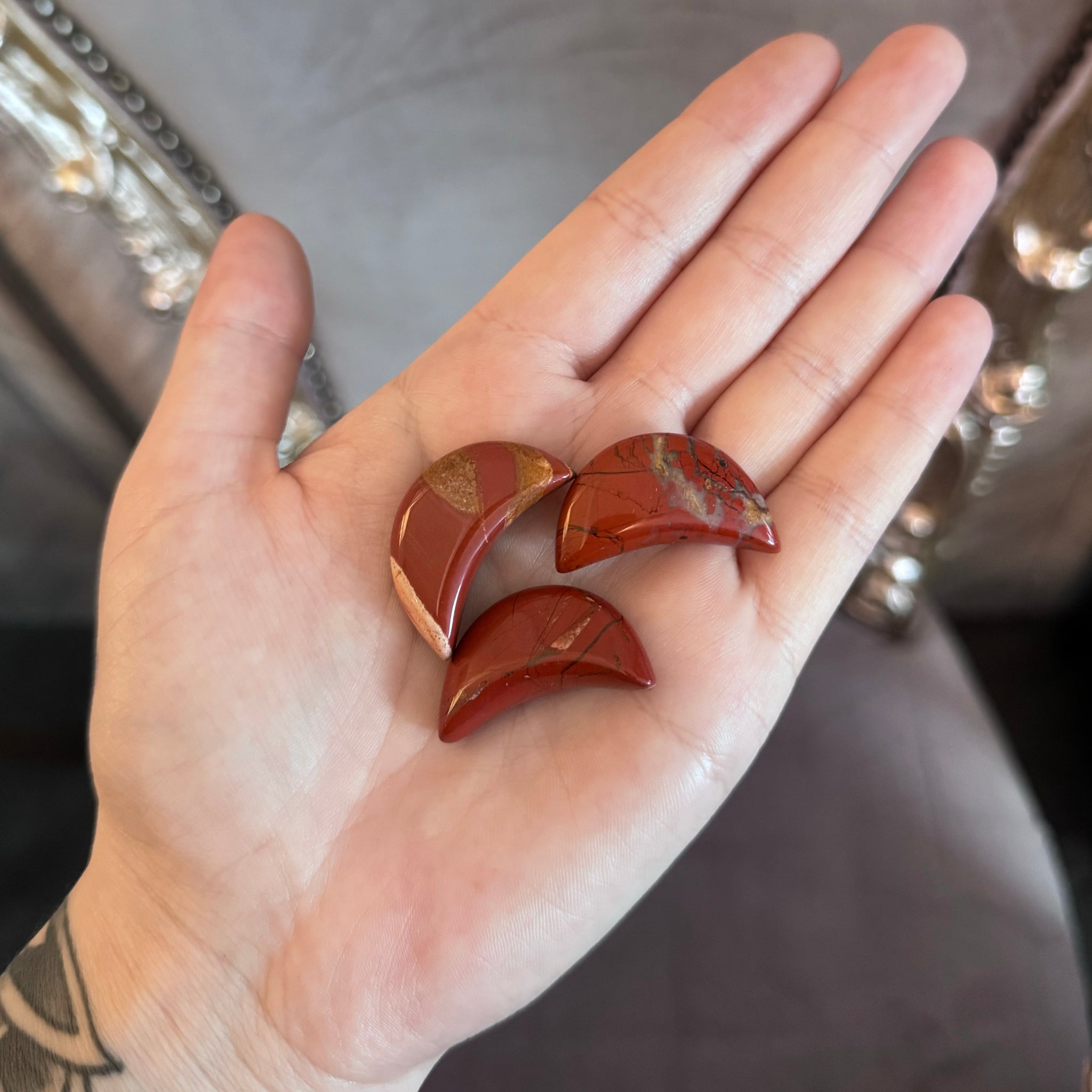 Kelowna Crystal Cave - Mini Crystal Moons Red Jasper