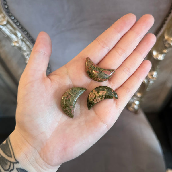 Kelowna Crystal Cave - Mini Crystal Moons Unakite