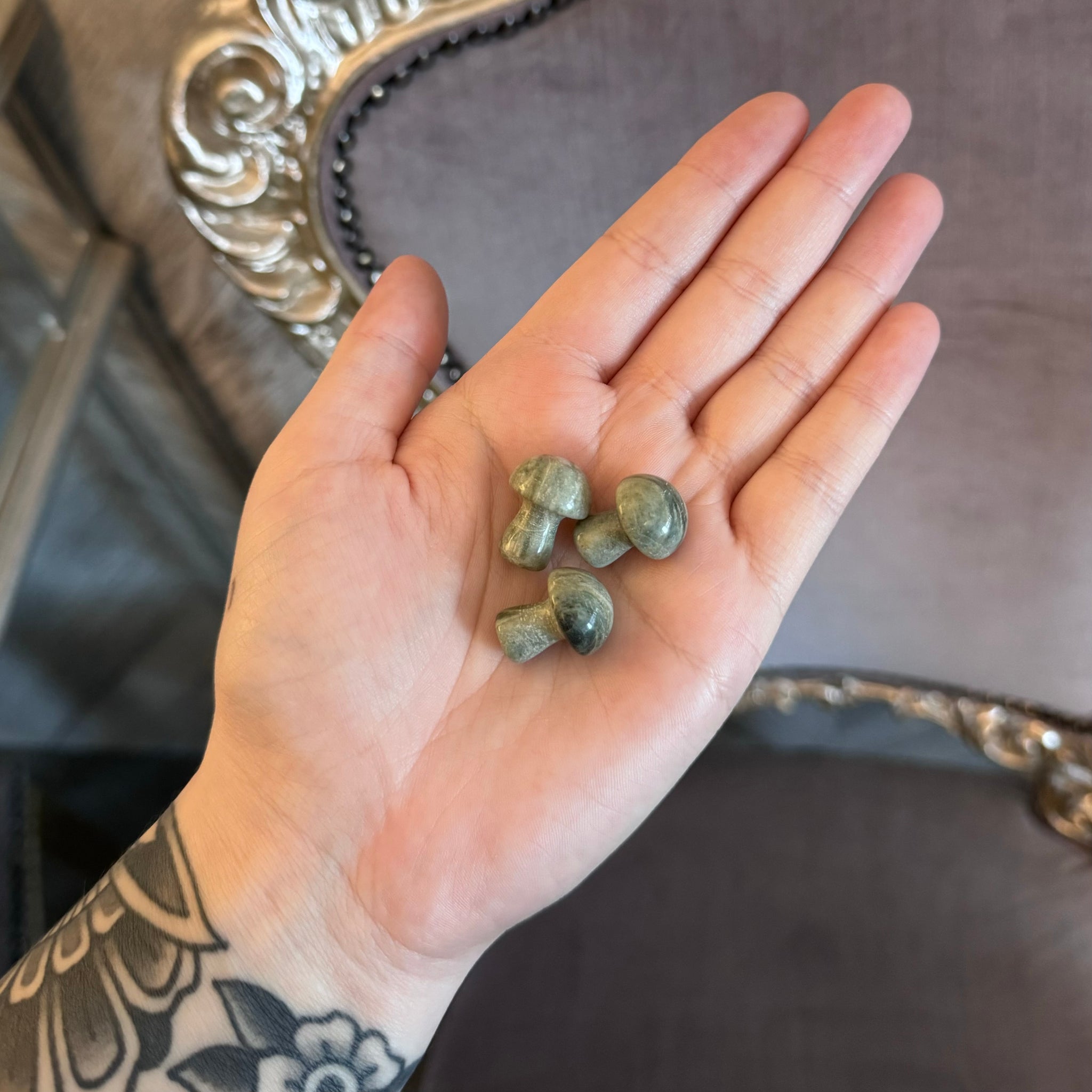 Kelowna Crystal Cave - Mini Green Jade Mushrooms