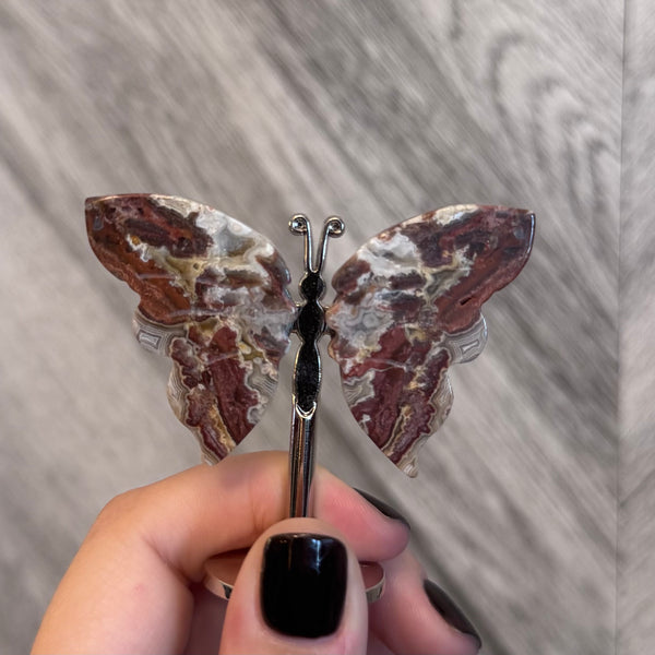 Kelowna Crystal Cave - Money Agate Butterfly Style 22