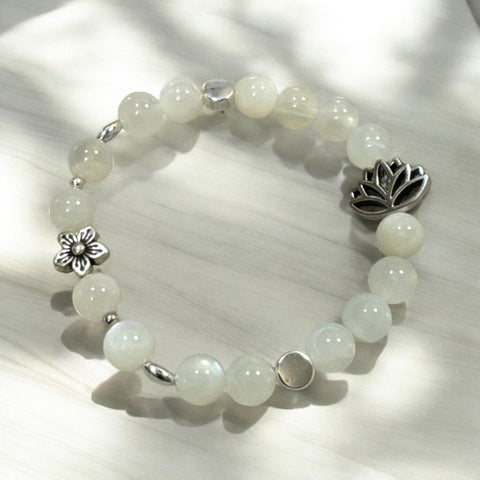My Two Daughters Jewelry - Moonstone Bracelet 8mm Beads