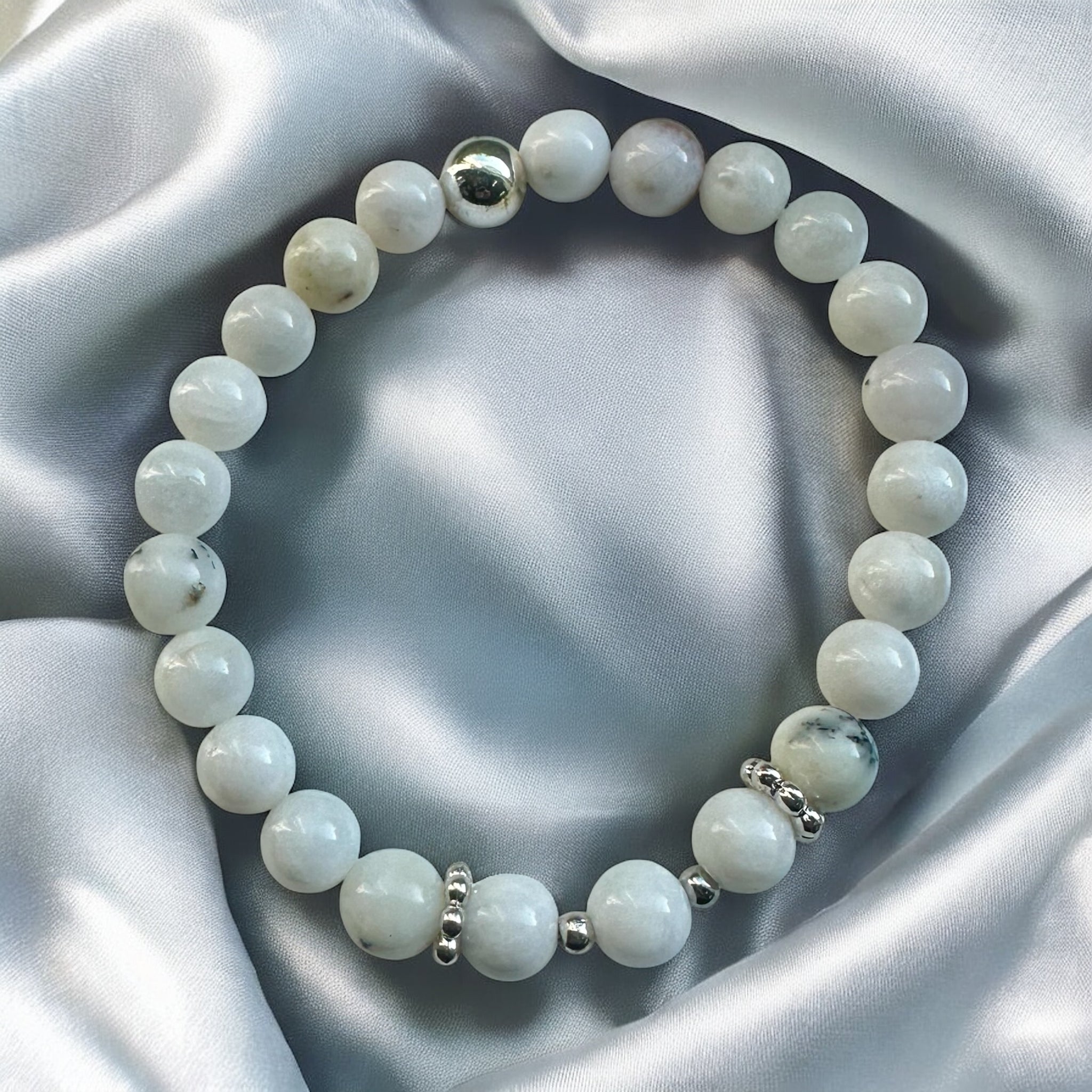 My Two Daughters Jewelry - Moonstone & White Opal Bracelet