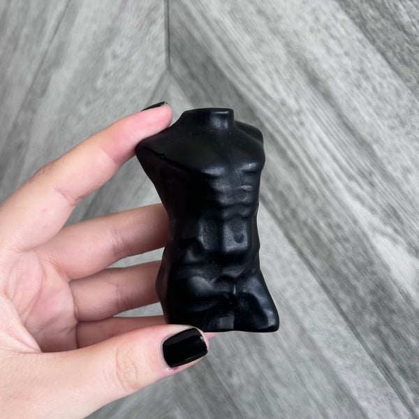 Kelowna Crystal Cave - Obsidian Carved Man Body