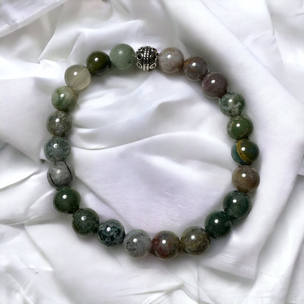 Fancy Beads - Indian Agate 8MM Bracelet