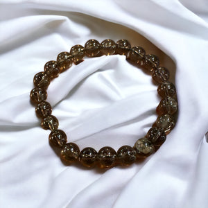 Fancy Beads - 8mm Smoky Quartz Bracelet