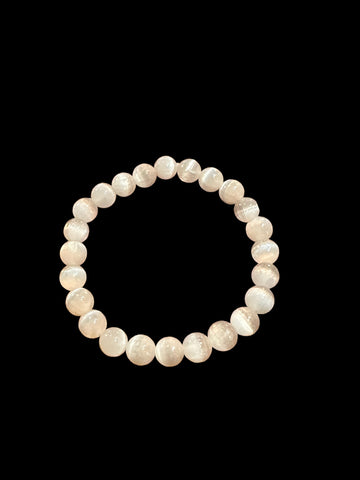 Fancy Beads - 8MM Selenite Bracelet