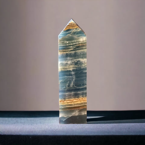 Kelowna Crystal Cave - Blue Onyx Tower Large