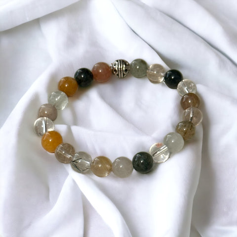 Fancy Beads - 8mm Rutilated Quartz Bracelet