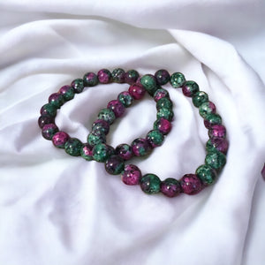 Fancy Beads - 8mm Ruby Zoisite Bracelet