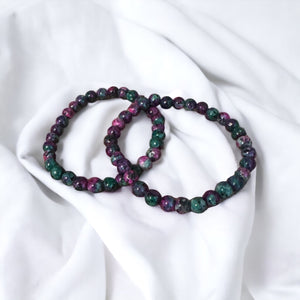 Fancy Beads - 6mm Ruby Zoisite Bracelet