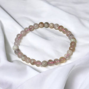 Fancy Beads - 6MM Cherry Blossom Agate Bracelet