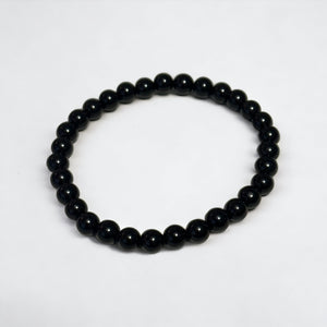 Fancy Beads - 6mm Black Obsidian Bracelet