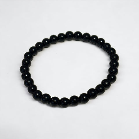 Fancy Beads - 6mm Obsidian Bracelet