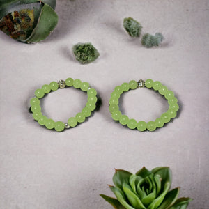 Fancy Beads - 8mm Neon Lime Green Bracelet