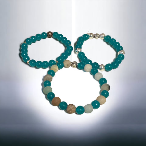 Fancy Beads - 8mm Ice Amazonite