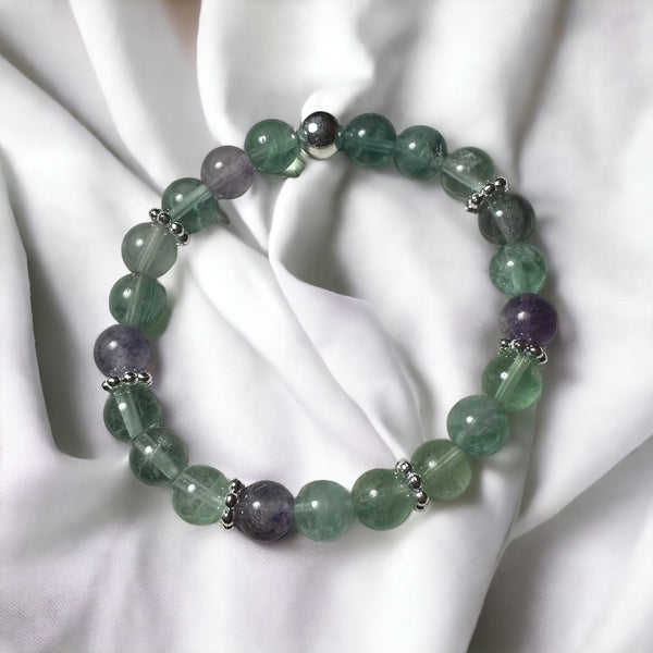 Fancy Beads - 8MM Fluorite Bracelet