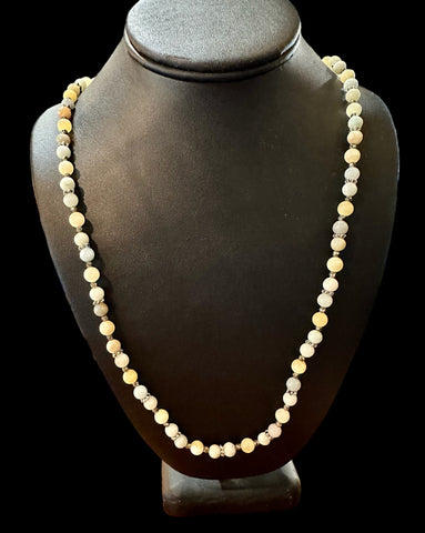 Fancy Beads - 6mm Amazonite & Topaz Necklace
