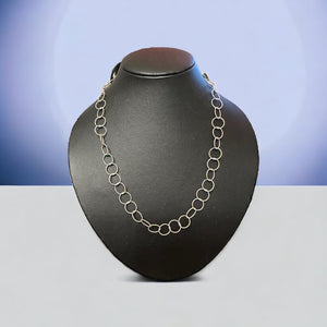 Fancy Beads - Silver Loop Chain Necklace