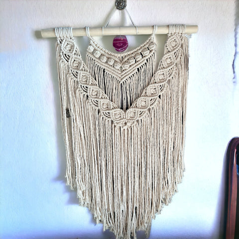 Wild Child Artistry - White Macrame With Agate
