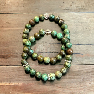 Fancy Beads - 8mm African Turquoise Bracelet