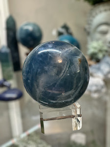 Kelowna Crystal Cave - Blue Fluorite Sphere