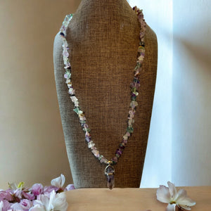 Fancy Beads - Fluorite 24 inch Necklace and Pendulum