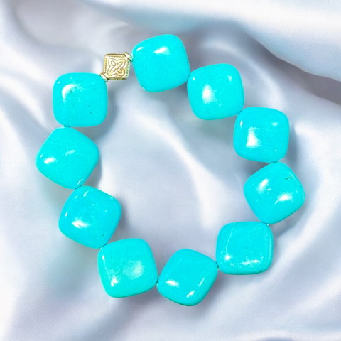 Fancy Beads - Blue Howlite Bracelet