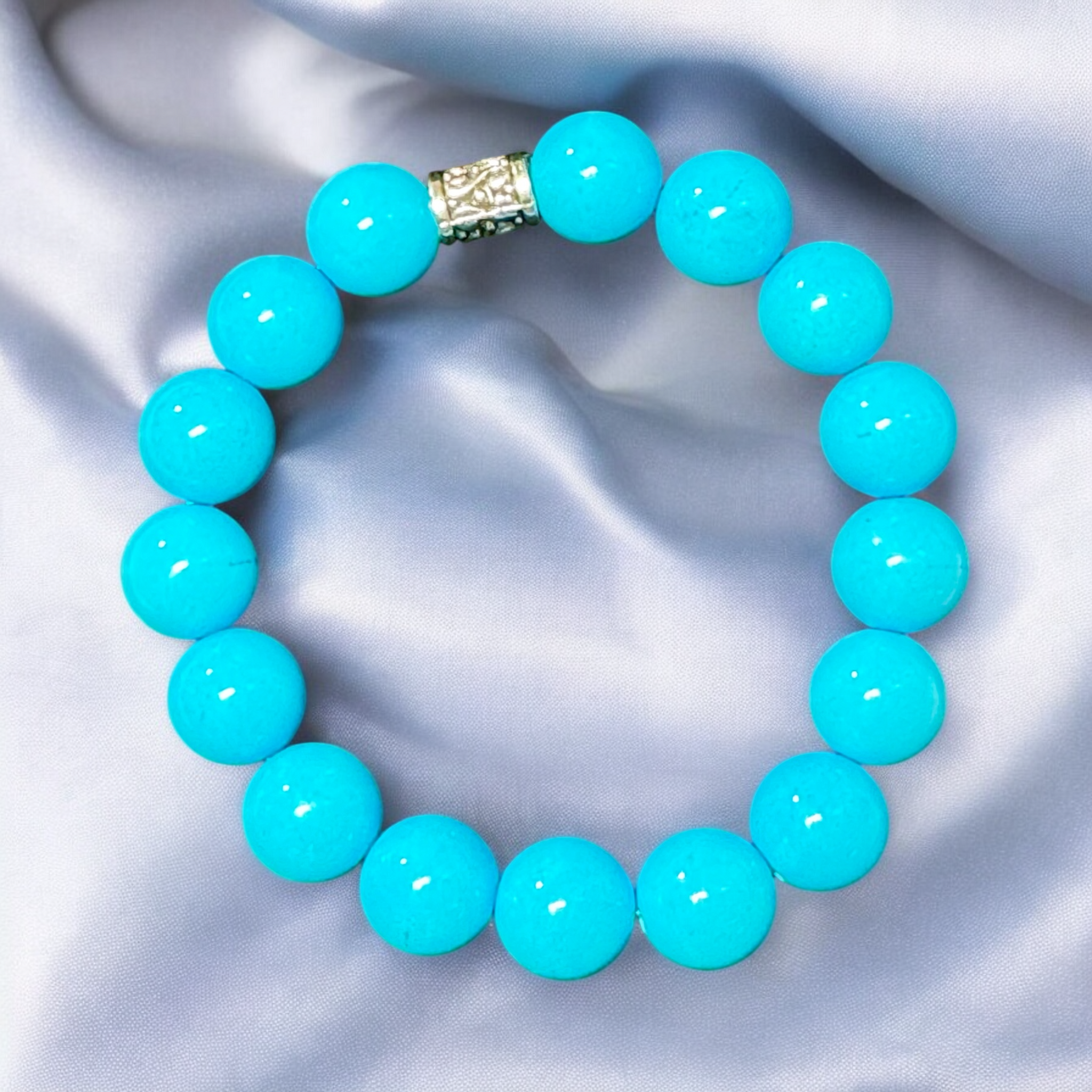 Fancy Beads - Blue Howlite Bracelet