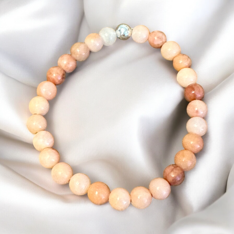 My Two Daughters Jewelry - Pink Aventurine 8mm Beaded Bracelet