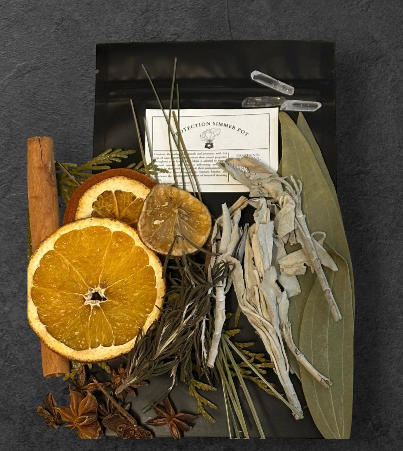 TRUE ART KELOWNA - Protection Simmer Pot ingredients