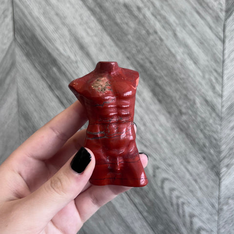 Kelowna Crystal Cave - Red Agate Carved Man Body