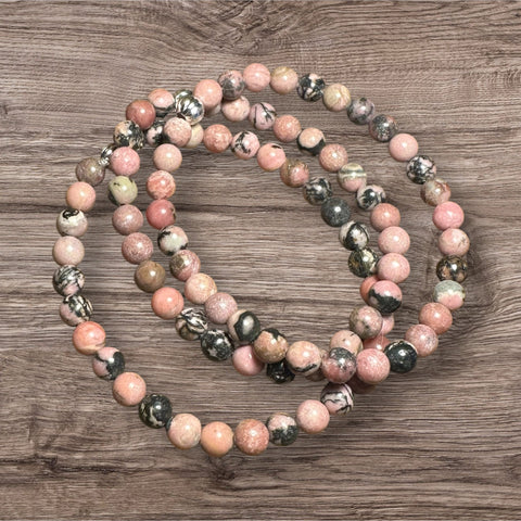 My Two Daughters Jewelry - Rhodonite 6mm Bracelet