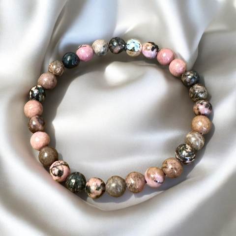 My Two Daughters Jewelry - Rhodonite Bracelet 6mm Beads