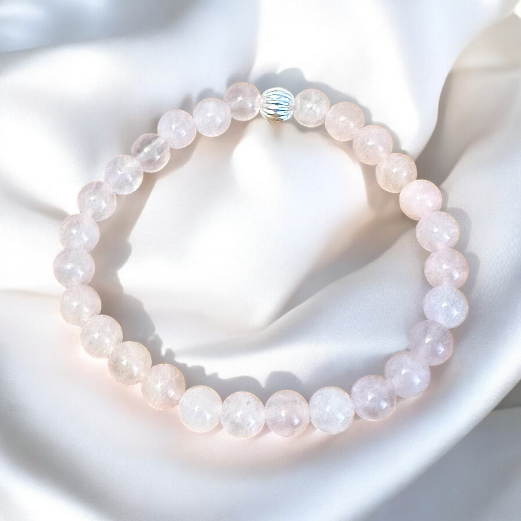 My Two Daughters Jewelry - Rose Quartz Bracelet 6mm Beads