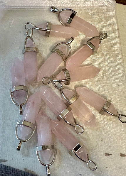 Kelowna Crystal Cave - Rose Quartz Pendant Point