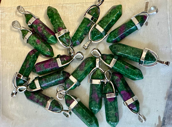 Kelowna Crystal Cave - Ruby Zoisite Pendant Point