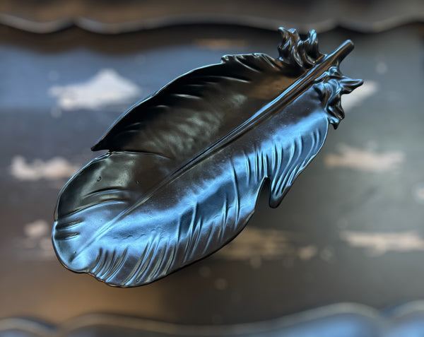 TRUE ART KELOWNA - Satin Black Feather Tray