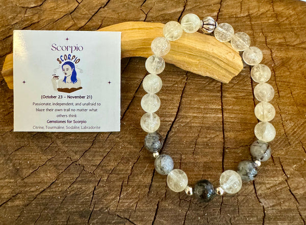 My Two Daughters Jewelry - Scorpio Bracelet Citrine and Labradorite