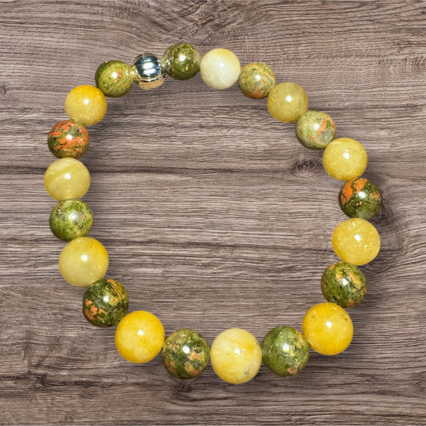 My Two Daughters Jewelry - Scorpio Zodiac Topaz and Unakite Bracelet