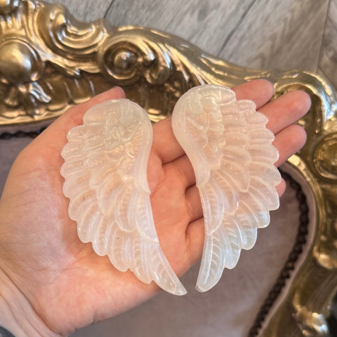 Kelowna Crystal Cave - Selenite Angel Wings Medium Set