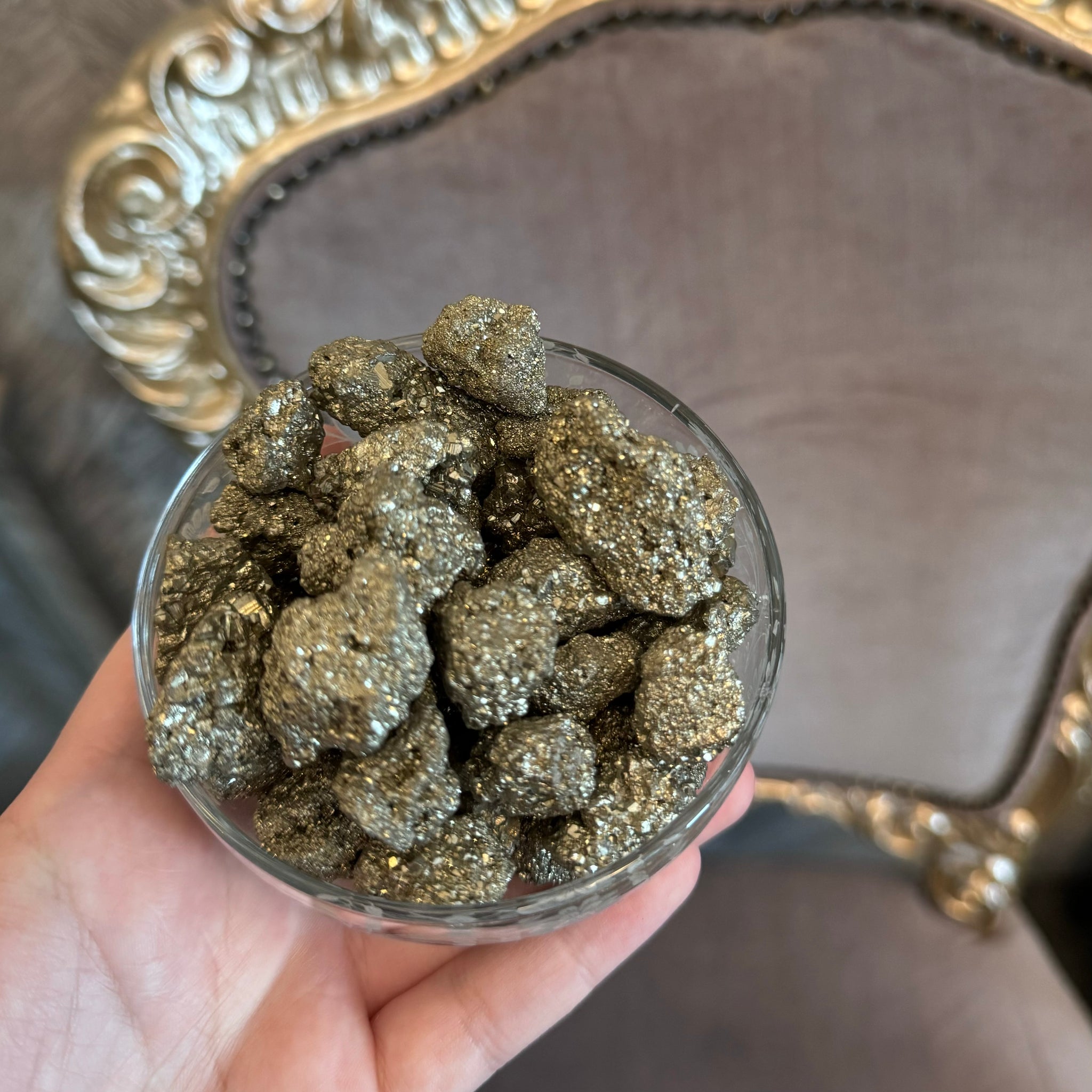 Kelowna Crystal Cave - Small Pyrite Clusters