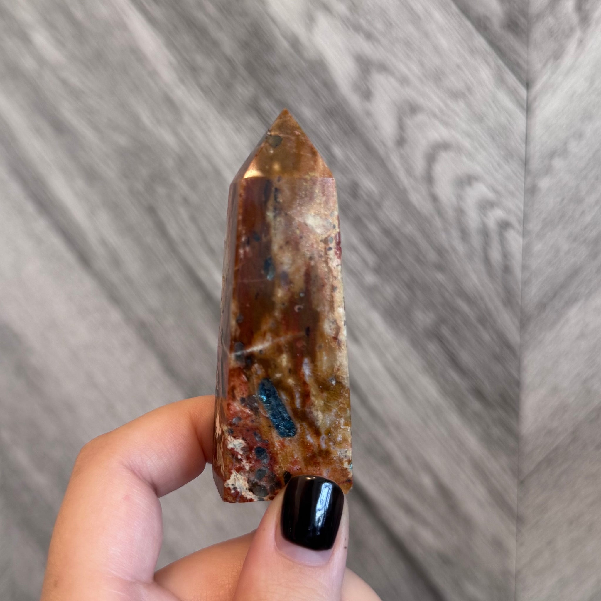 Kelowna Crystal Cave - Sunstone and Apatite Obelisk 