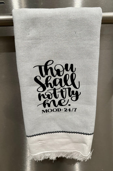 Blazin Creationz - Thou shall not try me towel