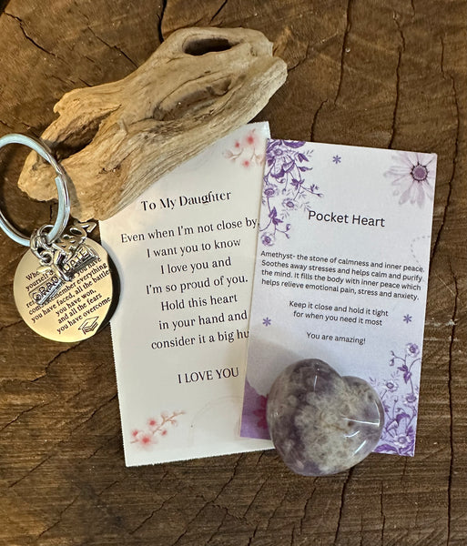 Fancy Beads - To My Daughter Pocket Heart