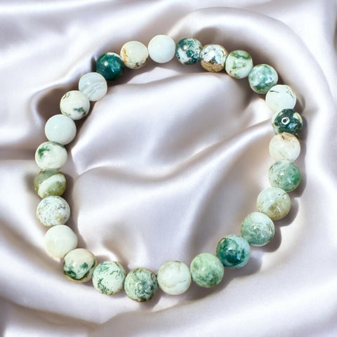 My Two Daughters Jewelry - Tree Agate Bracelet 6mm Beads